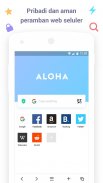 Aloha Browser Lite: Browser pribadi dan VPN gratis screenshot 1