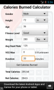 Calories Burned Calculator screenshot 3