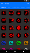 Flat Black and Red Icon Pack ✨Free✨ screenshot 13