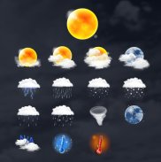 Realistic Weather Iconset HD screenshot 3