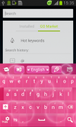 Pink Bubblegum GO Keyboard screenshot 1