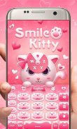 Smile Kitty GO Keyboard Theme screenshot 2