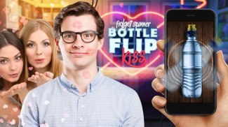 Bottle flip kiss fidget spinner screenshot 0
