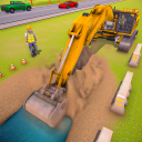 Canal Construction Road Builds Icon