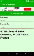 GPS to Address Converter - Transform Latidude and Logitude values to Address Street and Number screenshot 3