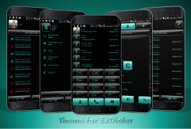 Dialer theme Gloss Black Green screenshot 5