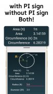 Circle Area Circumference Calc screenshot 4