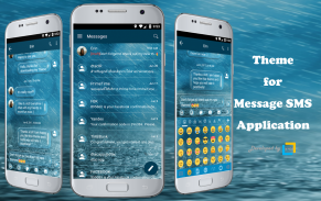 SMS Messages Bubble Rain Theme screenshot 2