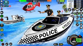 Police Boat Crime Shooting Gam screenshot 1