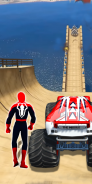 Superhero Mega Ramp Car Stunt screenshot 0