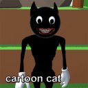 Night of Cartoon Cat Trapped