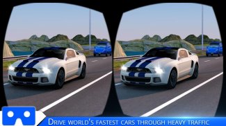 VR car racing simulation screenshot 0