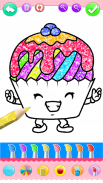 Cupcakes Coloring Book Glitter screenshot 3