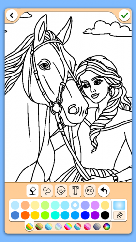 barbie horse coloring pages