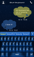 GO Keyboard Blue Night Theme screenshot 4