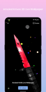 Amoled Knives 3D LWP - Karambits and Bayonets screenshot 2