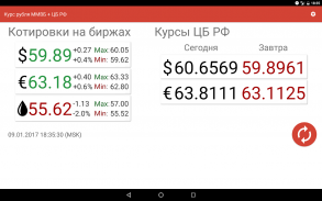 Курс рубля ММВБ + ЦБ РФ screenshot 2