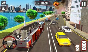 Fire Truck Driving Rescue 911 Fire Engine Games screenshot 0