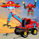 Excavator Robot Car Game:UFO Robot Elephant Game