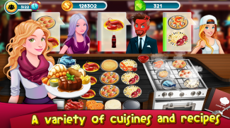 الطبخ لعبة قصة الشيف مطعم الأعمال الغذاء screenshot 1