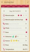 Calendário Menstrual, Período Fértil e Ovulação screenshot 5