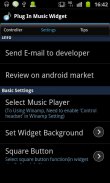 Plug in music widget -음악 위젯 screenshot 0