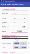 Plastic Mold Calculator (PMC) screenshot 5