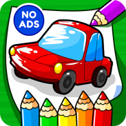 Cars Coloring Games for kids learn to draw & paint screenshot 2