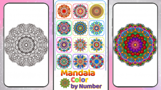 Mandala Color by Number Book screenshot 1