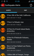 Alertes Tremblements de Terre screenshot 0