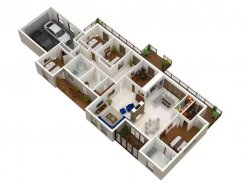 3D Modular Home Floor Plan screenshot 5