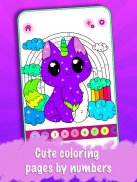 Caticorn Coloring Book By Numbers screenshot 3