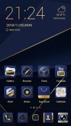 (FREE) Blue Gold GO Launcher Theme screenshot 2