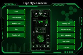 High Style Launcher 2020 - HiTech-Startbildschirm screenshot 8