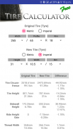 Tire Size Calculator screenshot 1