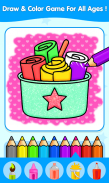 Glitter ice cream coloring fun screenshot 1