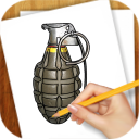 Learn to Draw Weapons Icon