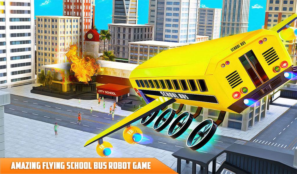 Flying School Bus Robot 21 Download Android Apk Aptoide - roblox school bus simulator beta