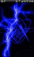 Blue Lightning Freemason Live Wallpaper Theme LWP screenshot 0