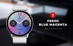 Fresh Blue Magenta Watch Face screenshot 0