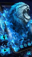 Flaming Wild Lion Themes Live Wallpapers screenshot 1