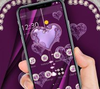 Glitter Violet Silver Luxury Theme screenshot 4