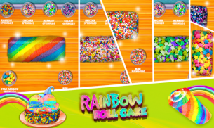Rainbow Swiss Roll 케이크 메이커! 새로운 요리 게임 screenshot 10