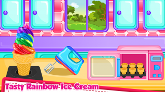 Rainbow Ice Cream Cooking screenshot 2