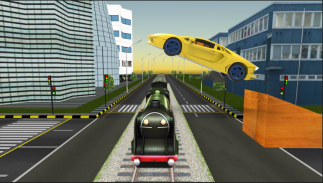 Train vs Car Race - Flying Race 2017 screenshot 7