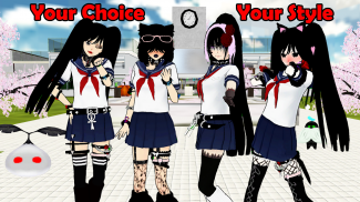 School Girl A.I. - 3D Multiplayer Simulator World screenshot 0