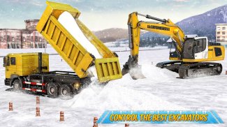 Snow Heavy Excavator Machine Simulator screenshot 0