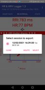 HR & HRV Logger per Polar H6, H7, H10 e OH1 screenshot 3