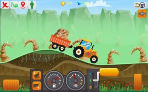 Carga Mini camionista Hill: Subida caminhão 2D rus screenshot 2