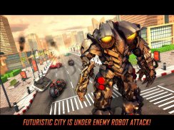 Flying Robot Bike : Futuristic Robot War screenshot 7